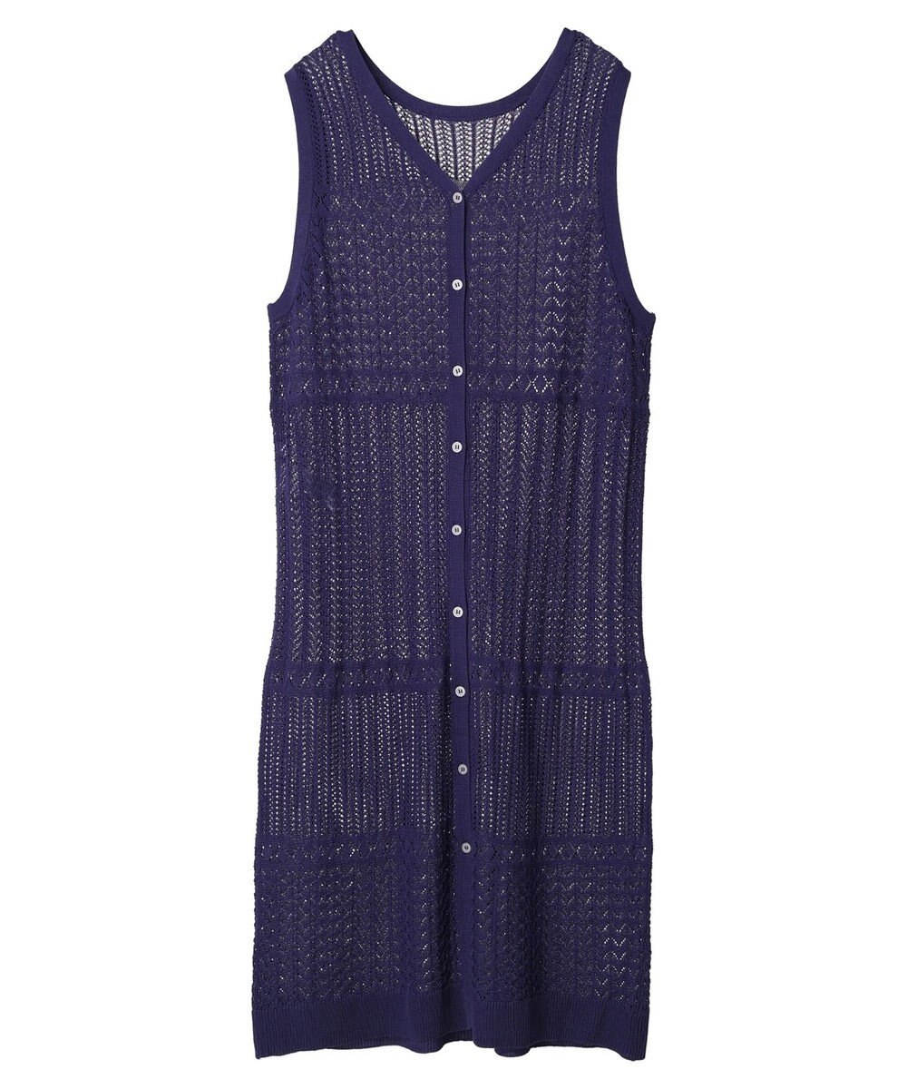 Green Parks すかし柄ロングベスト 