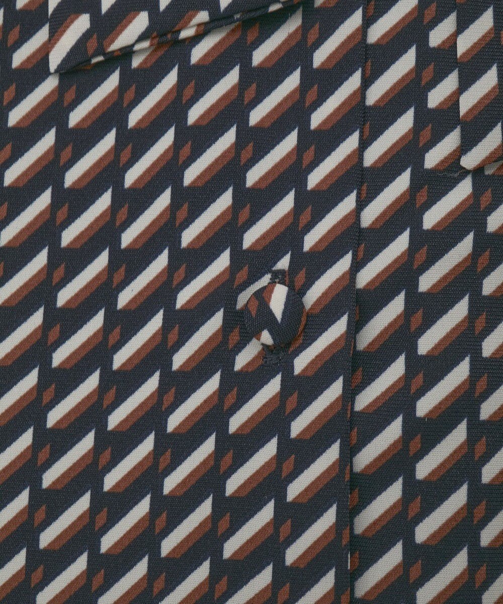 YECCA VECCA ジオメ柄ボウタイブラウス 