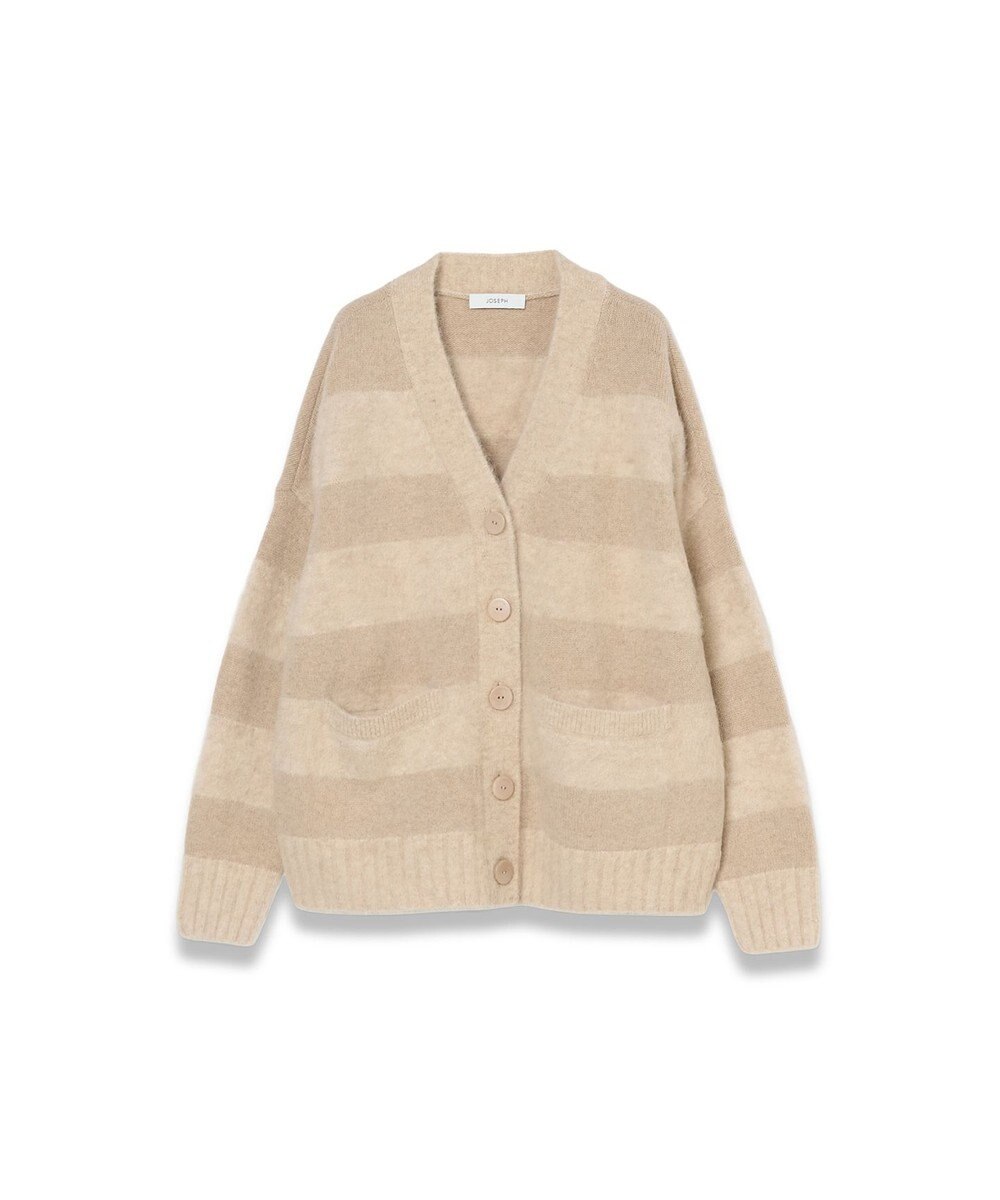 JOSEPH ブラッシュドストライプカーディガン 