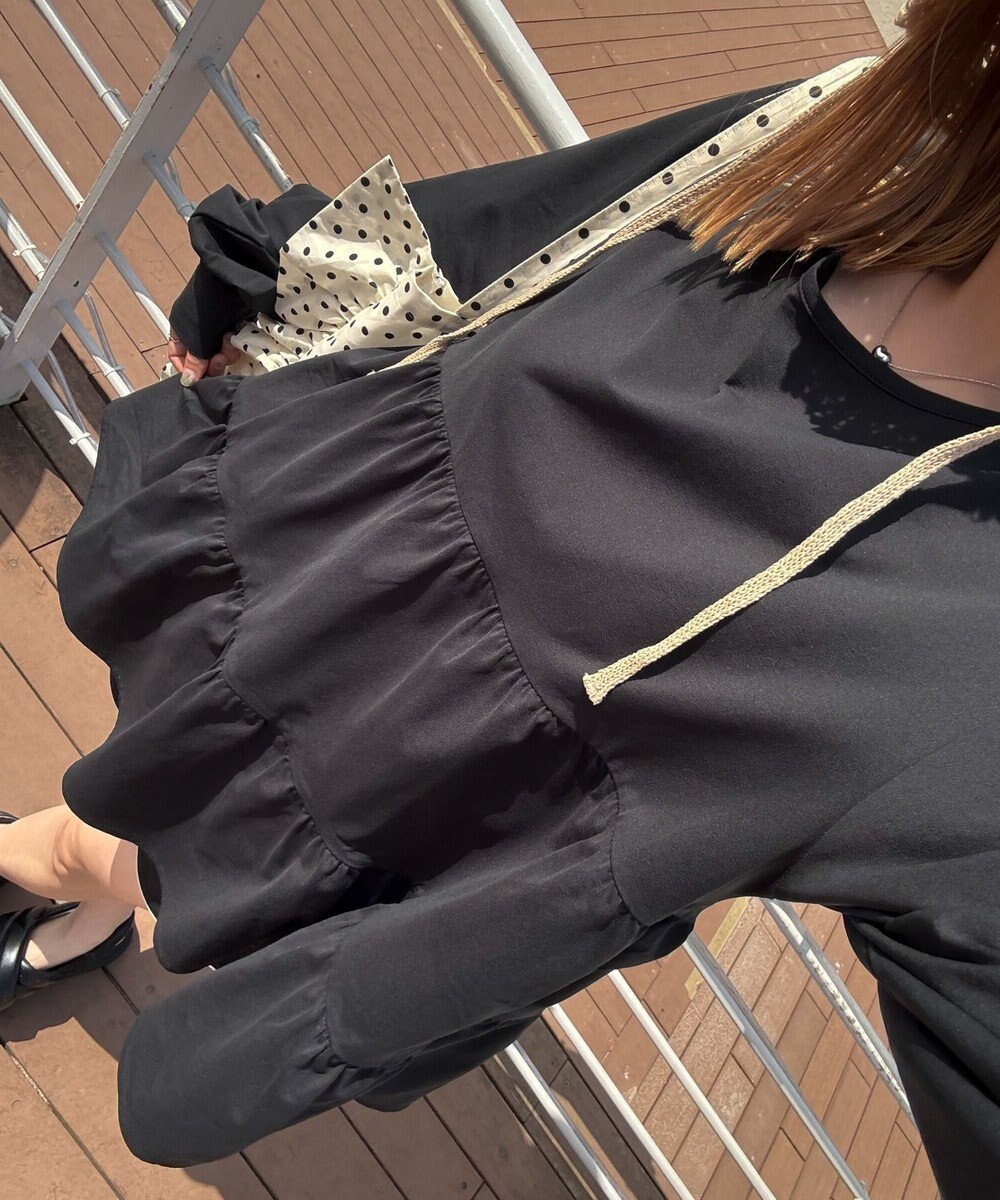 WEGO 【UVカット/接触冷感/吸水速乾/水陸両用/ラッシュガード】ティアードデザイントップス 