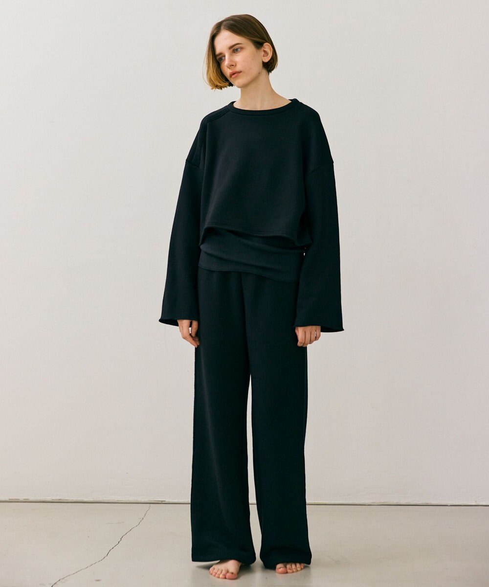 BEIGE， 【BEIGE,ecru/WEB限定・洗える】LOOP BACK / コットンスウェットクロップドトップス 