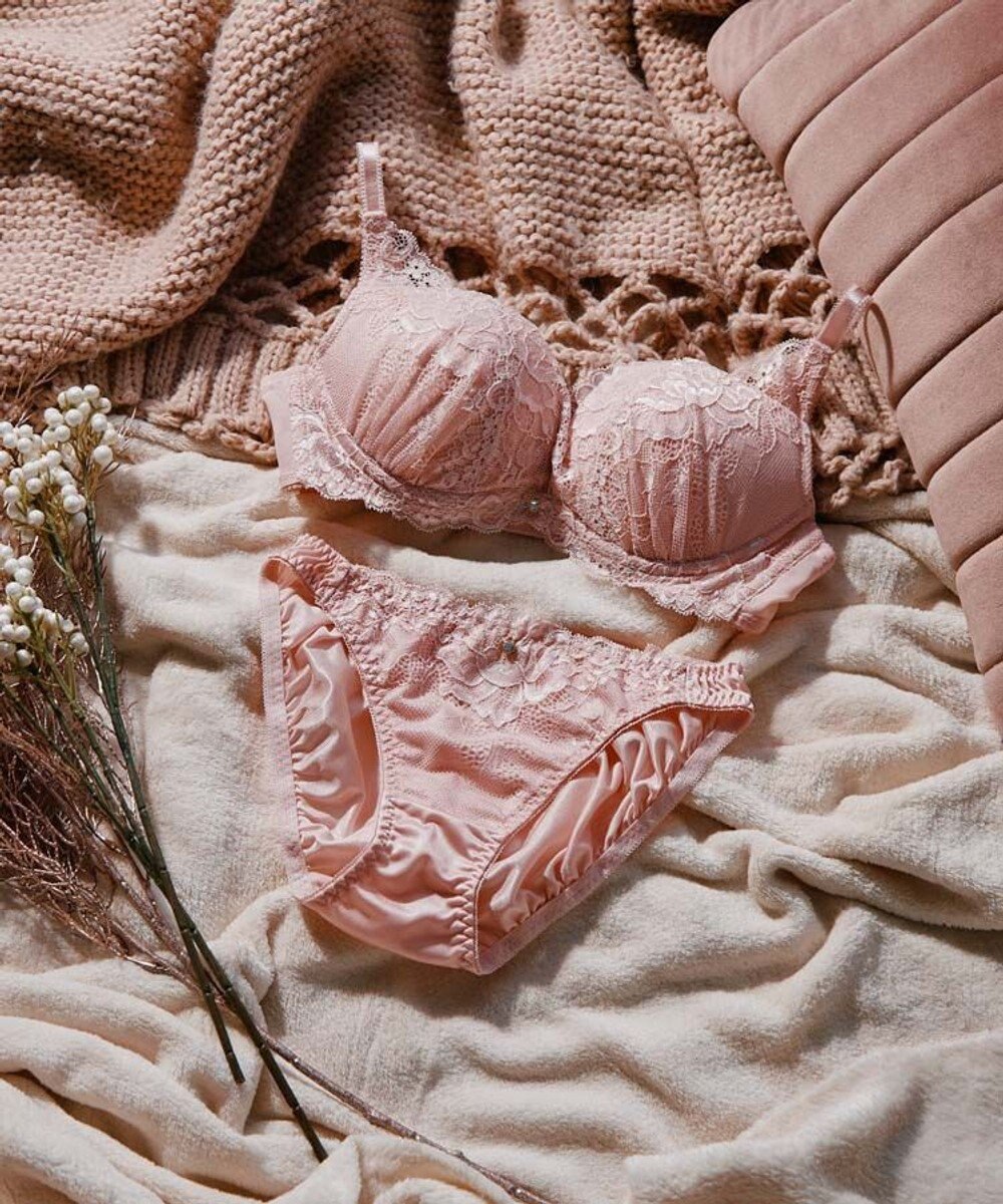 San-ai Resort（三愛水着楽園） 【northerly bra フィットシリーズ 谷間メイク】 カシュクールレースモールド ブラジャー＆ショーツSet B～Fカップ 