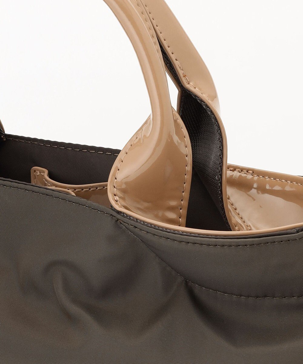 LA BAGAGERIE ツイルナイロン×エナメル 2WAYトートバッグ Sサイズ 