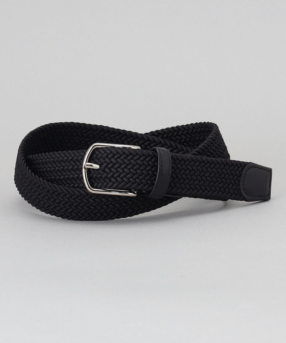 GOTAIRIKU 【ビジカジ兼用】ゴムメッシュ レザーコンビベルト 