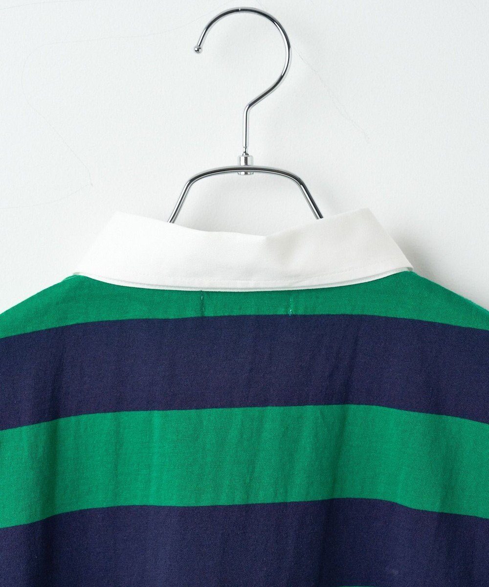 WEGO ワンポイント刺繍ラガーシャツ 