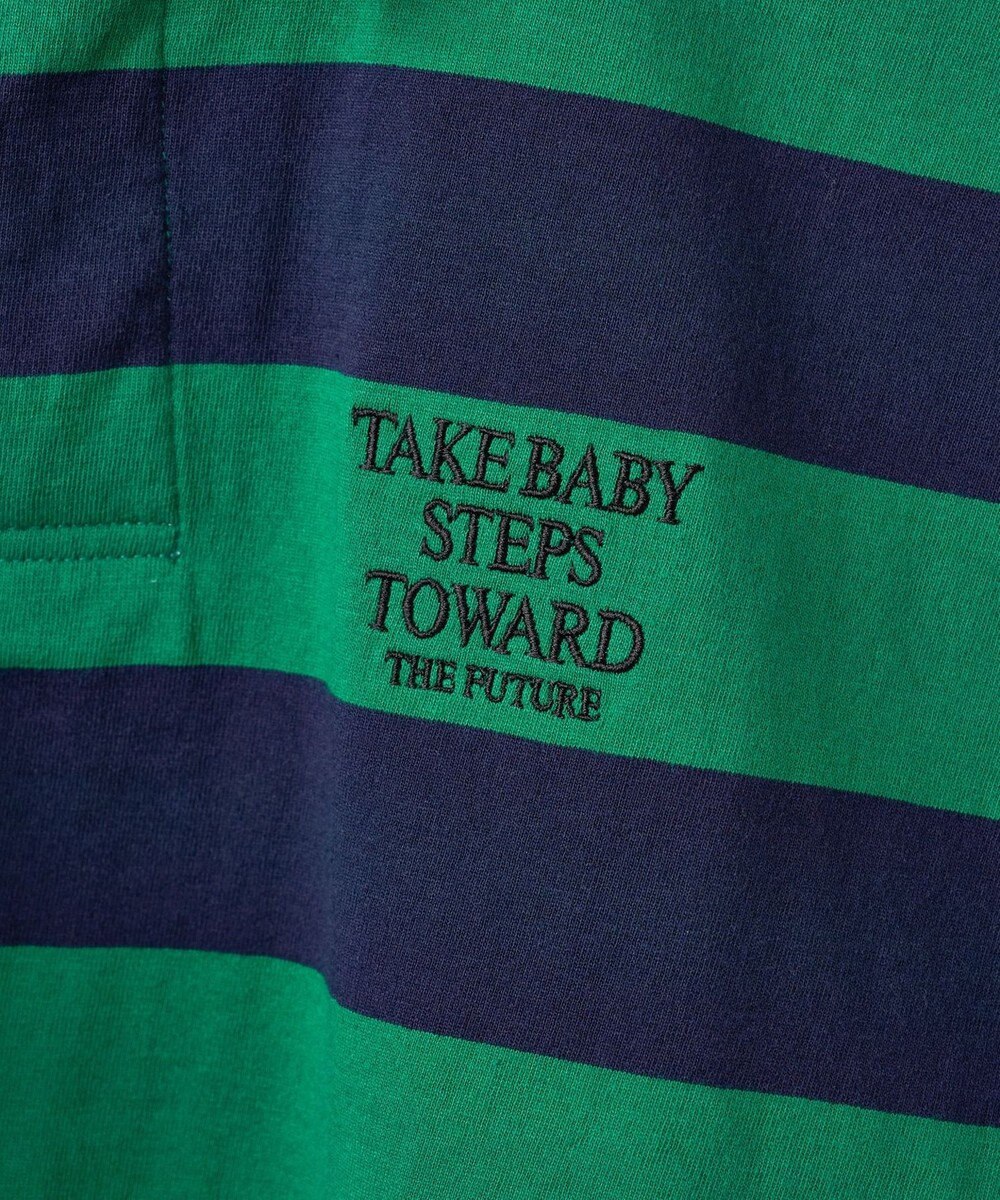 WEGO ワンポイント刺繍ラガーシャツ 