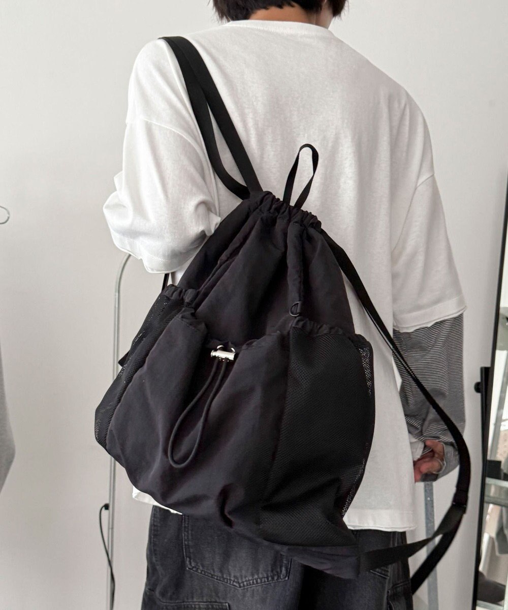 WEGO 【ユニセックス着用ITEM】メッシュポケットナップサック 