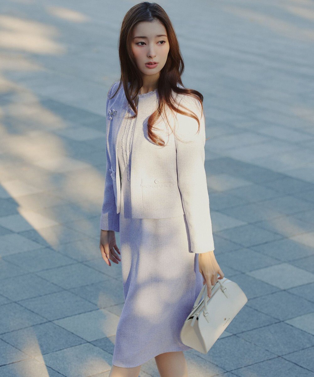 TOCCA 【宮本茉由さん着用】FROST MIST TWEED ドレス 