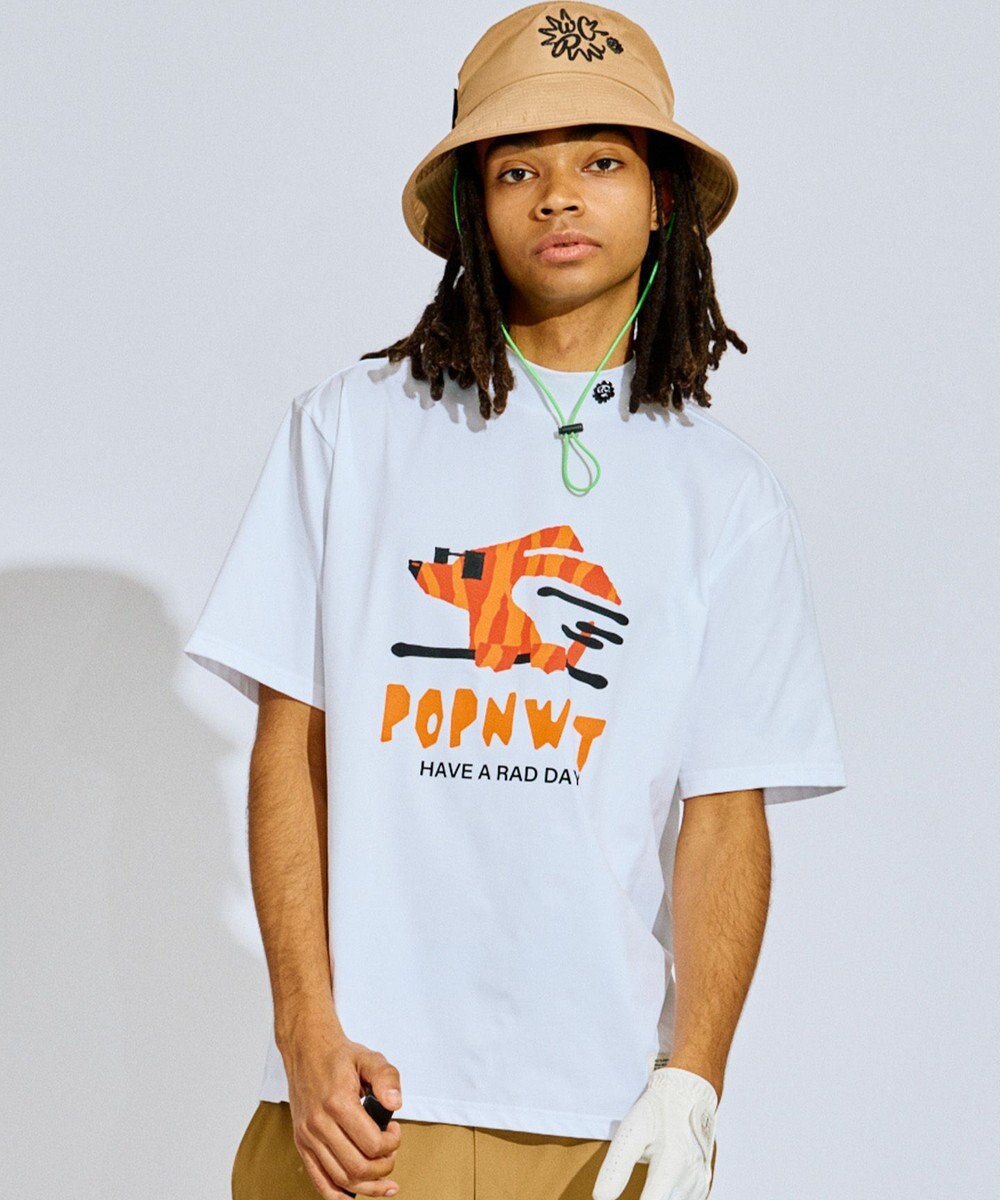 PW CIRCULUS 【吸水速乾 / UV遮蔽率99% UVカット / ストレッチ】【MEN】アニマルグラフィックモックT ゴルフ 