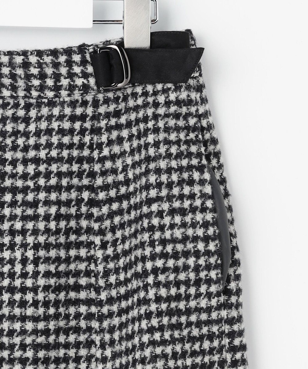 J.PRESS LADIES ウールシルク ハウンドトゥース フレア スカート 