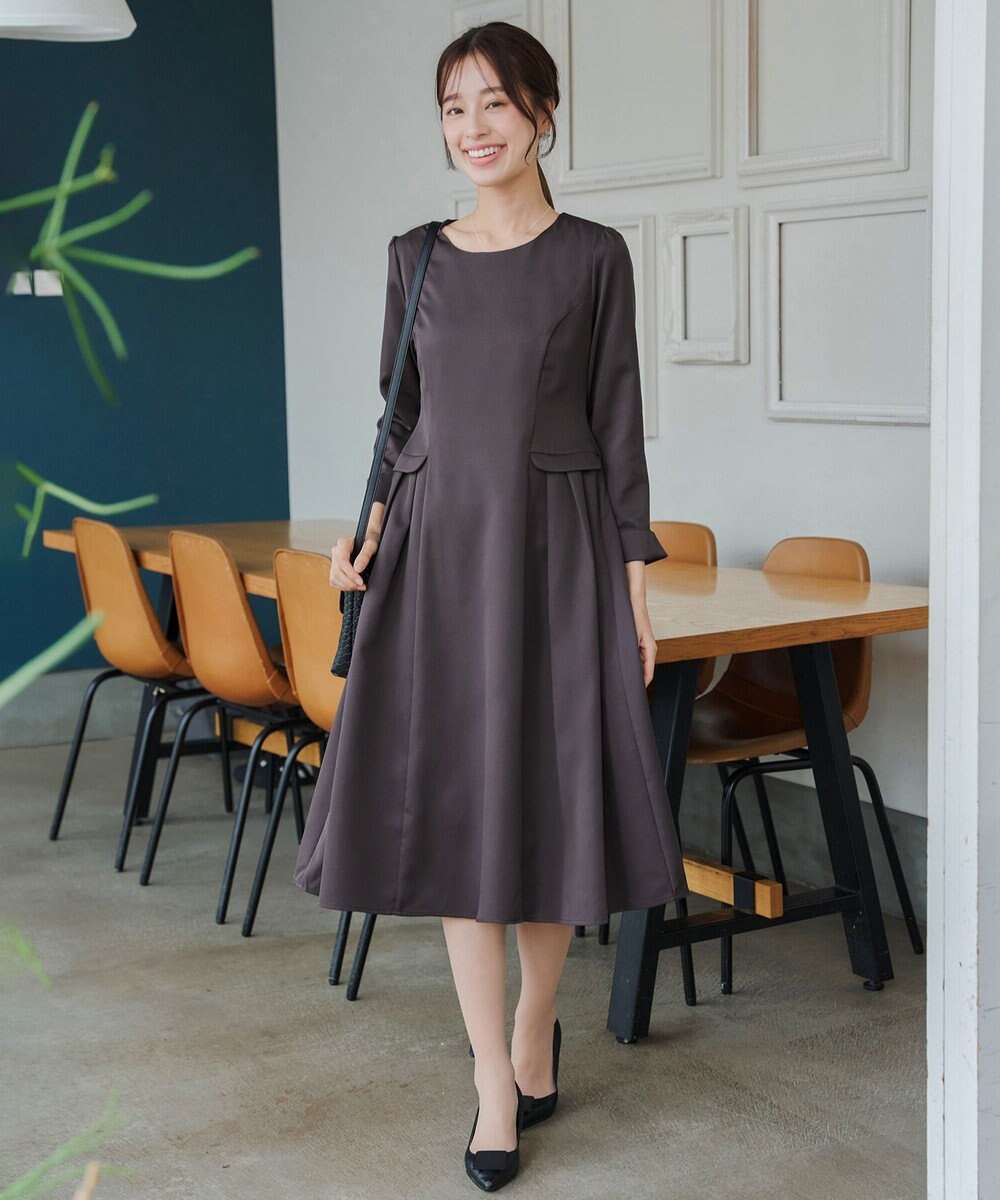 Tiaclasse 【洗える】サイドフラップワンピース 