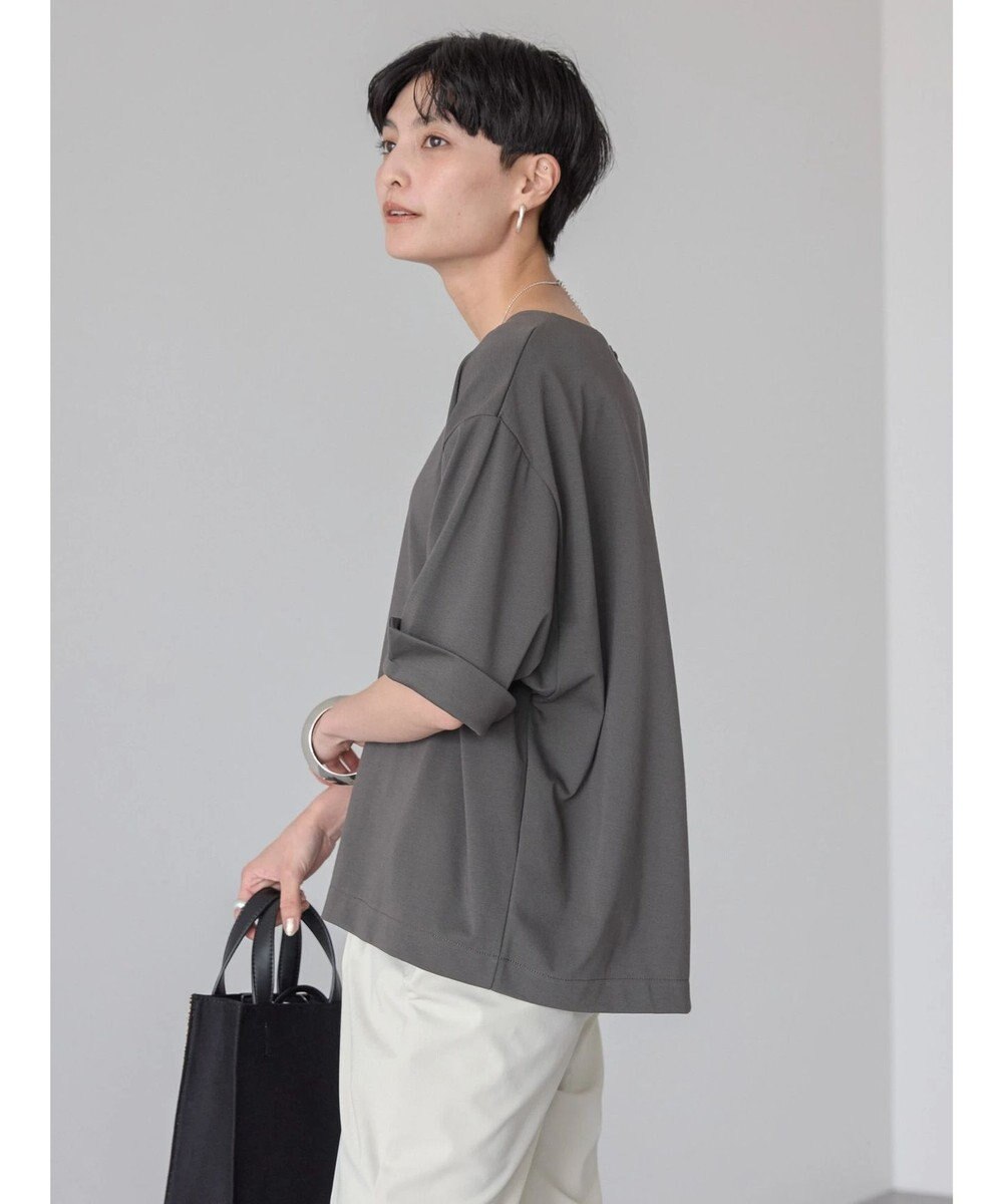 AMERICAN HOLIC 接触冷感バックタック袖折り返しカットプルオーバー 