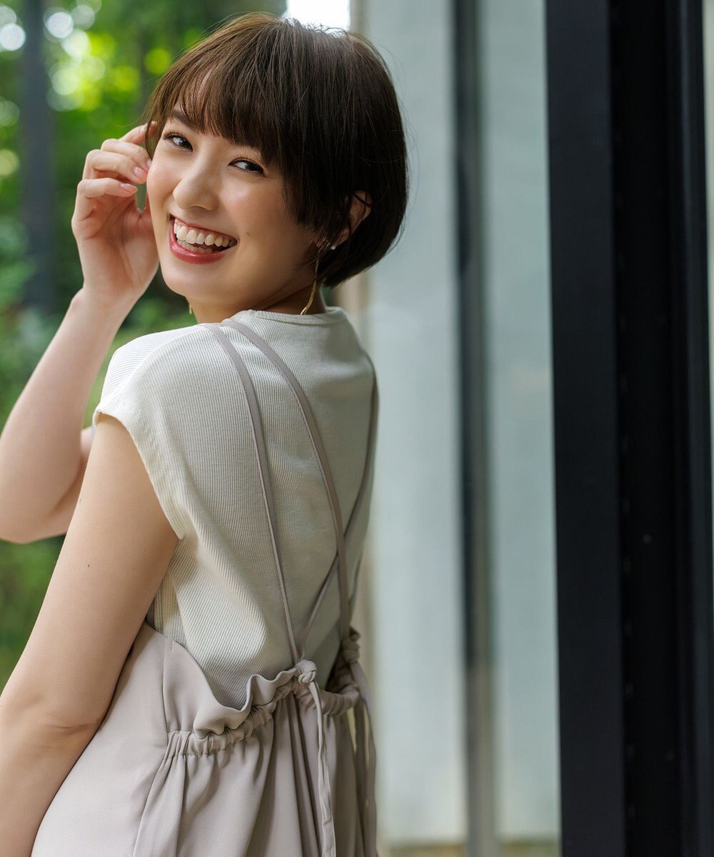 ANY 【2SET/洗濯機可】プルオーバー×キャミサロペットセット 