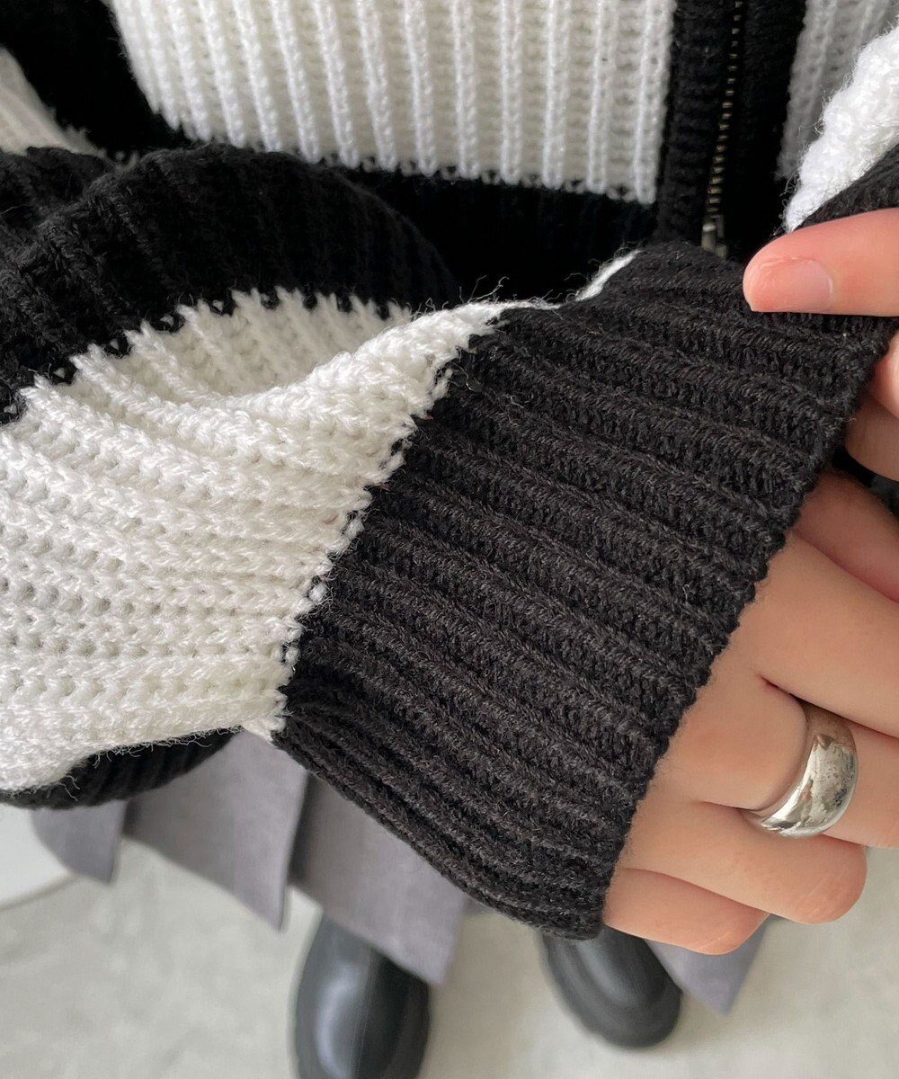 WEGO ダブルジップショートニットブルゾン 