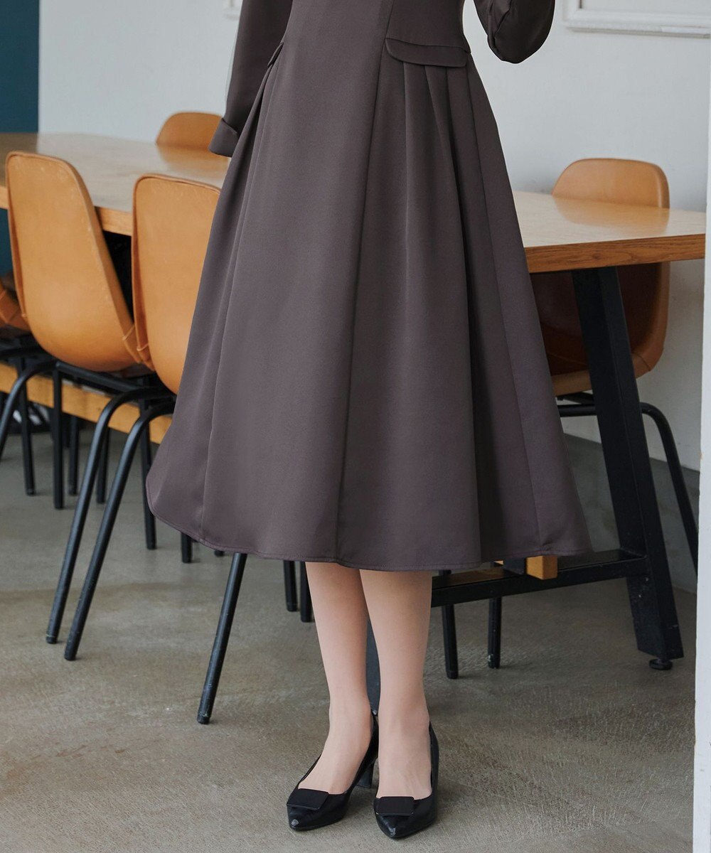 Tiaclasse 【洗える】サイドフラップワンピース 