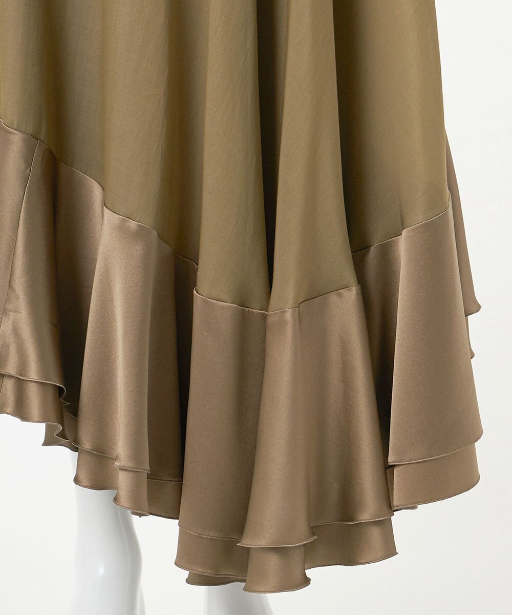 23区 【エステータ】ドレープサテン フレアスカート 