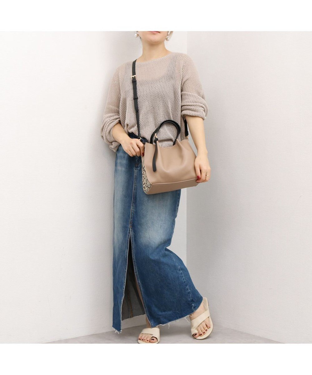 UNBILLION カシュカシュ cachecache / フェイクレザーショルダーバッグ付スクエアトート 