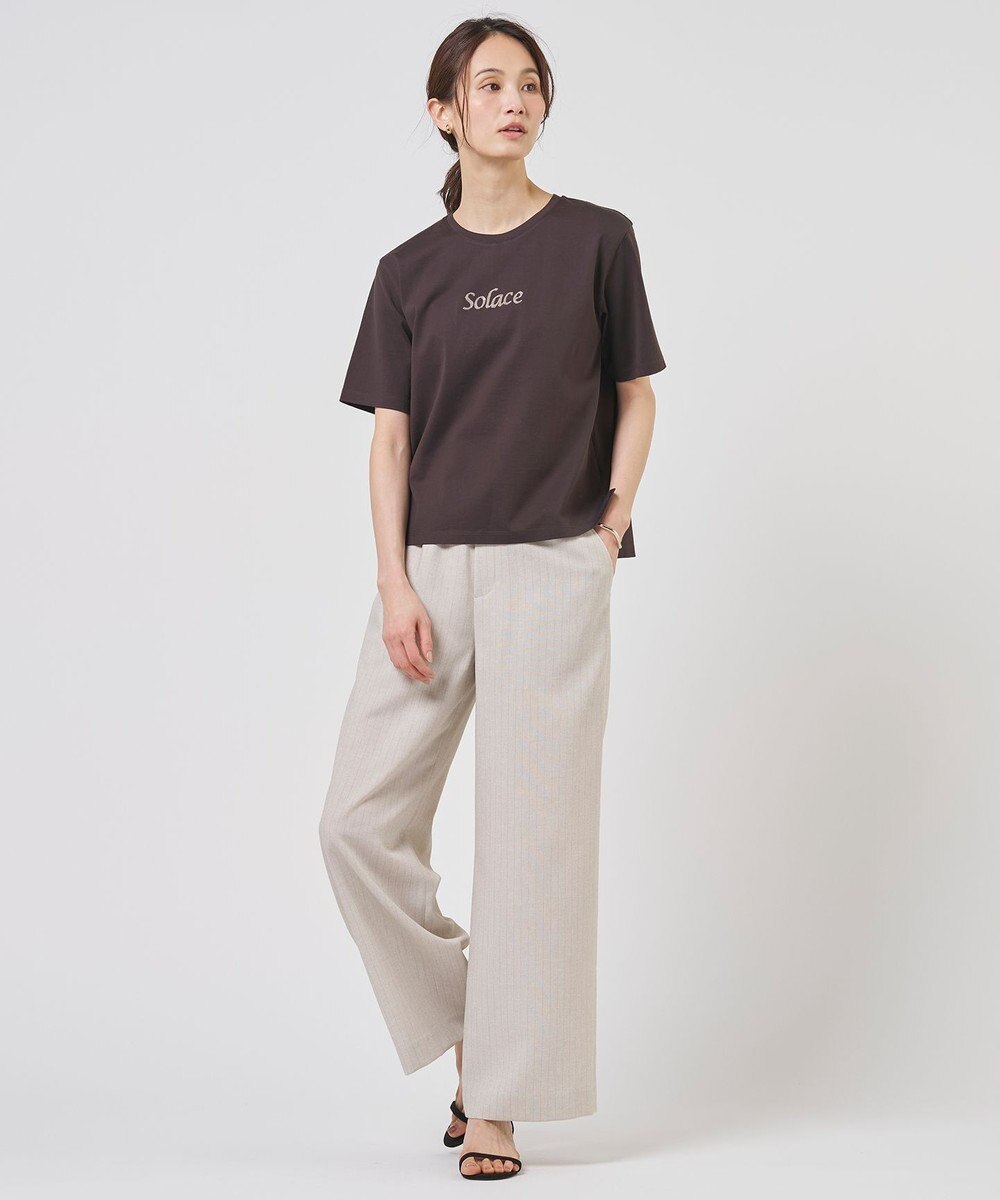 J.PRESS LADIES S 刺繍ロゴ Tシャツ 