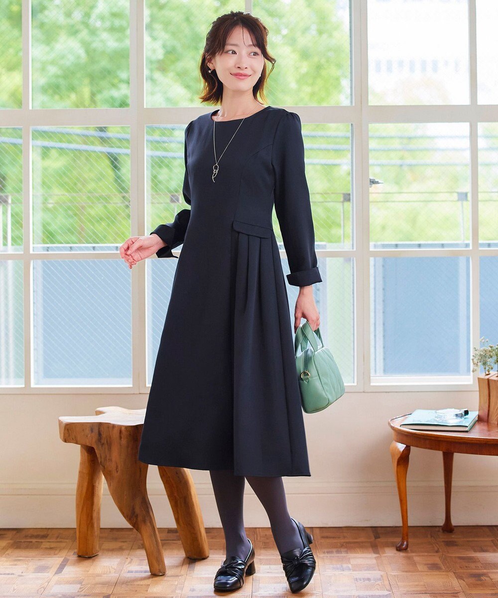 Tiaclasse 【洗える】サイドフラップワンピース 