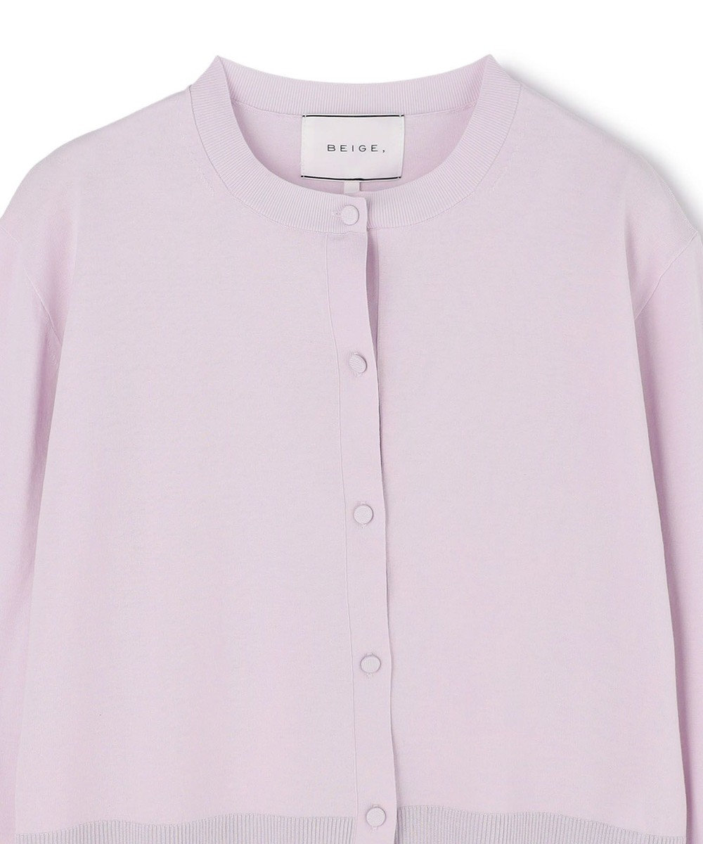 BEIGE， JULIE / コットンシルク クルーネックカーディガン 