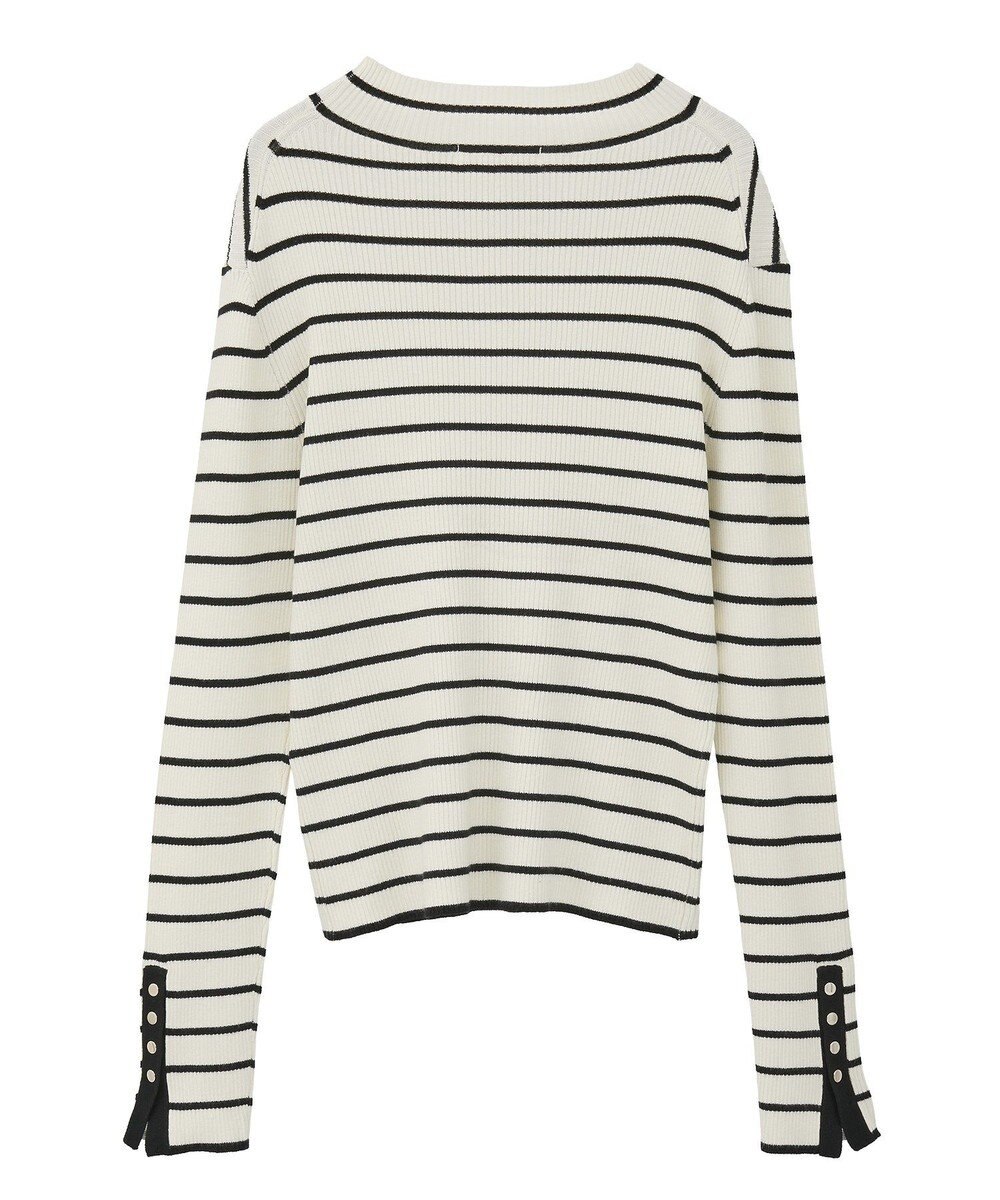 Green Parks 袖口金釦リブニットプルオーバー 