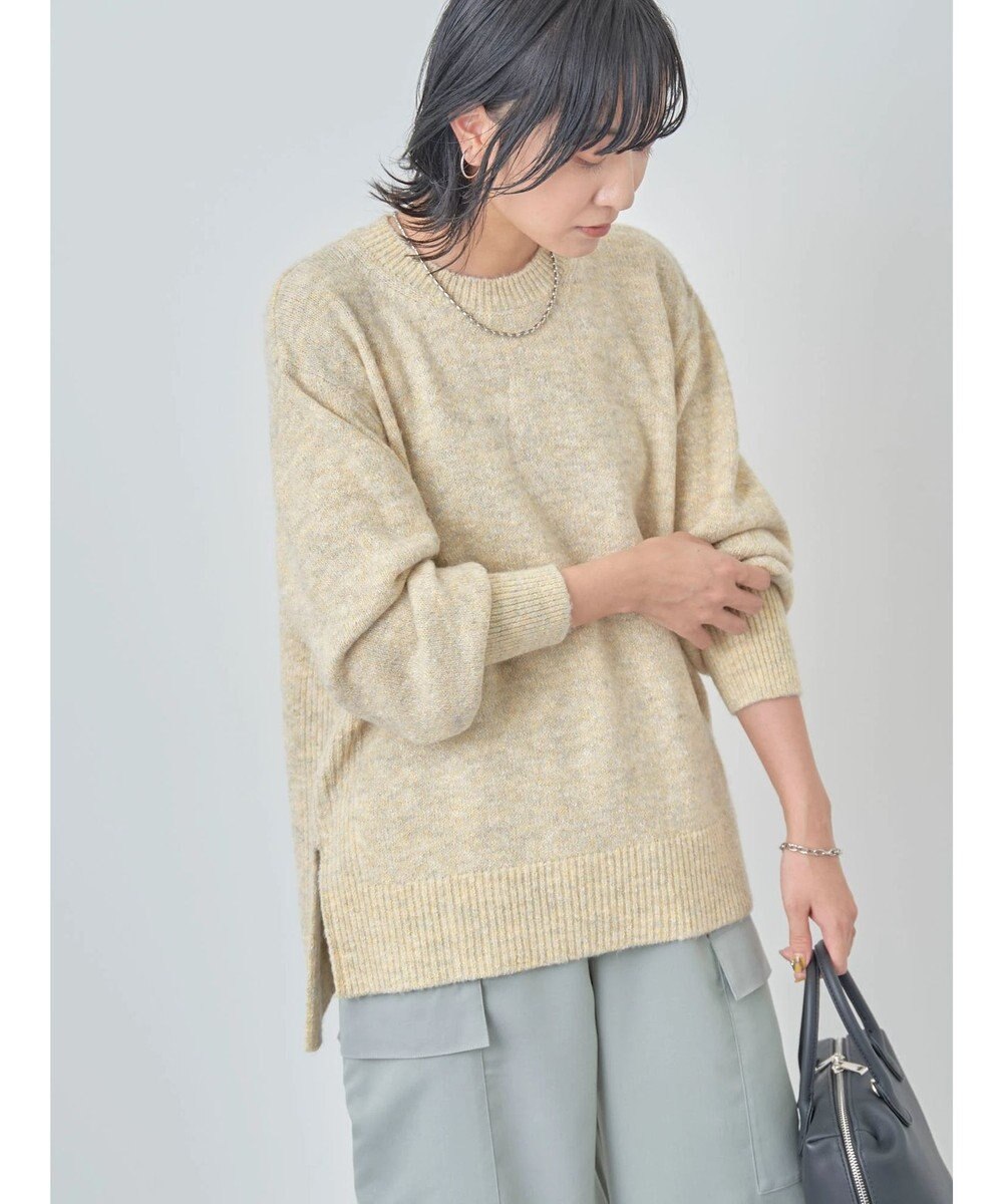 Green Parks ラメ糸ミックスニットプルオーバー 