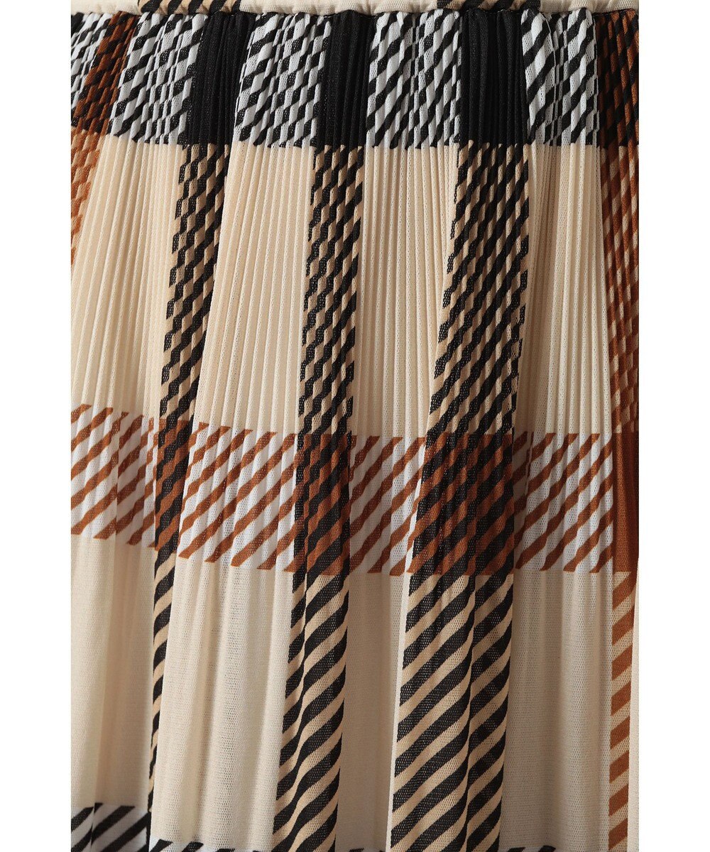 DAKS ハウスチェック プリーツ フレア スカート 