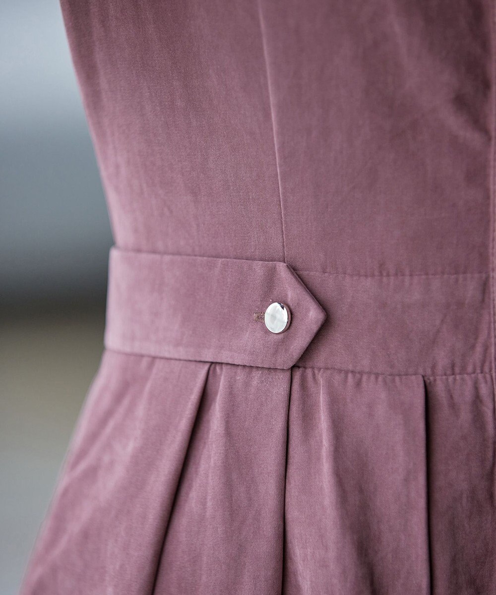 Tiaclasse 【新色追加・洗える】ピーチスキンバンドカラーワンピース 