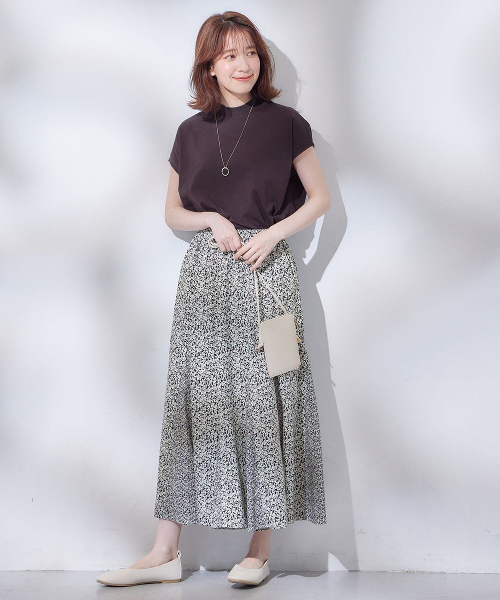 ANY 【洗濯機可能/ウエストゴム】プリントマーメイドスカート 