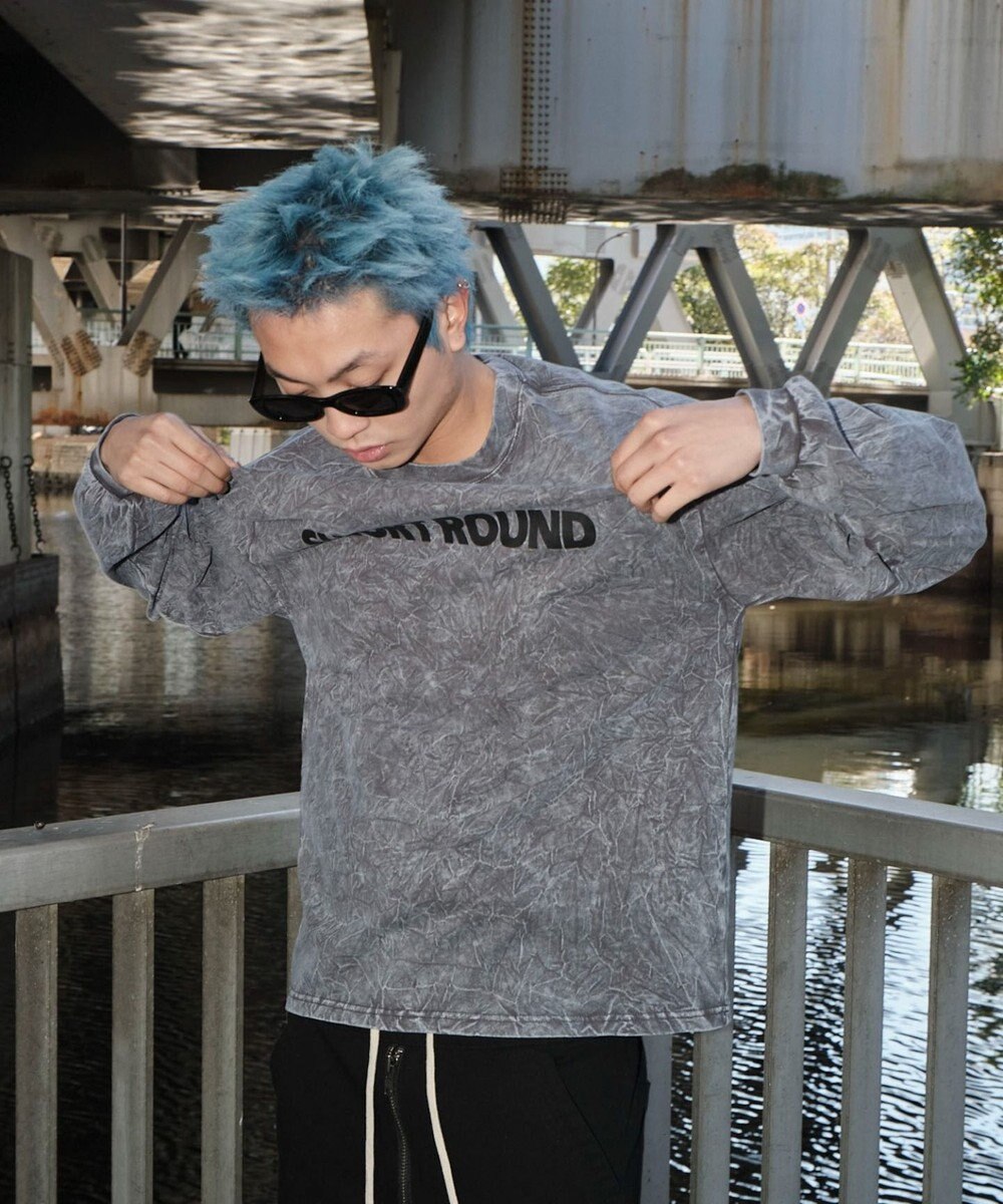 WEGO 【ユニセックス着用ITEM】ケミカルウォッシュグラフィックT（LS） 