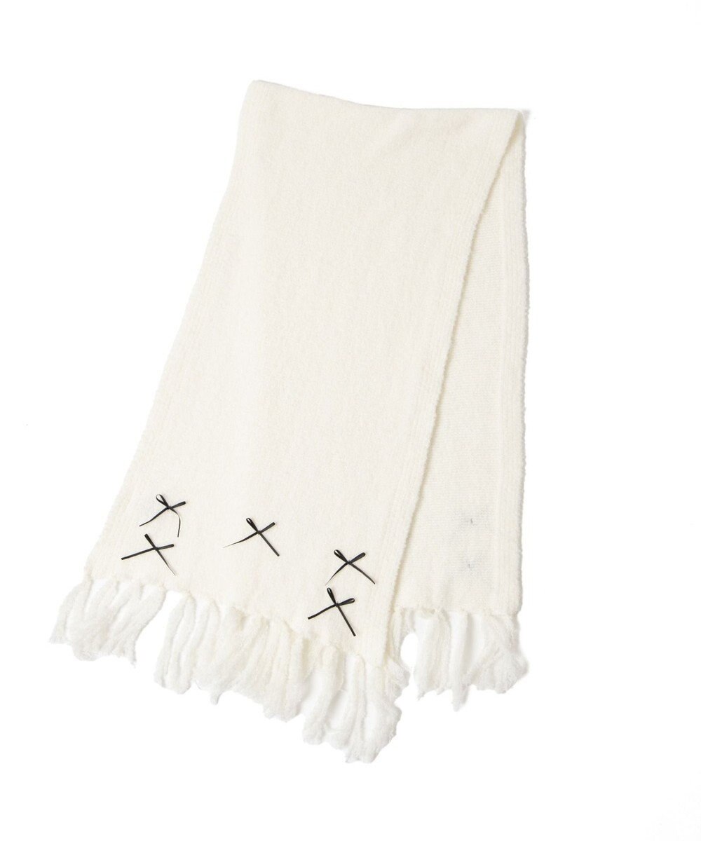 WEGO リボン付きニットストール 