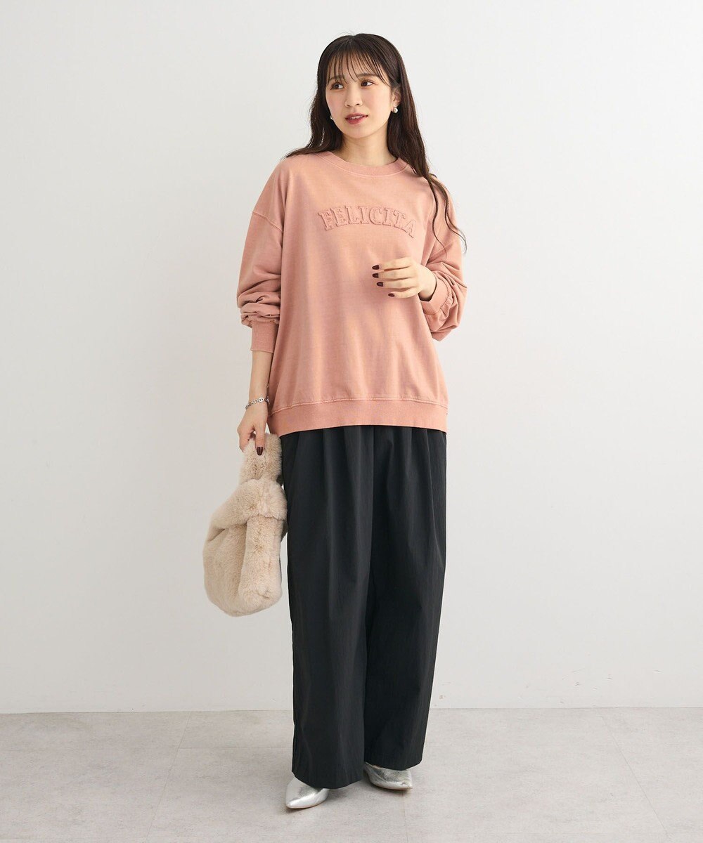 Green Parks ピグメントロゴ刺繍裏毛プルオーバー 