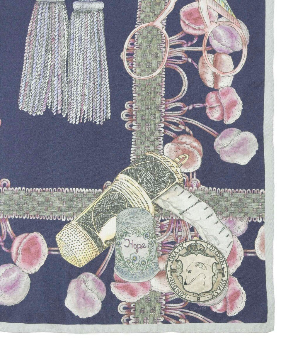 MOONBAT SWASH LONDON(スウォッシュロンドン） シルクツイルスカーフ THINK OF ME 68×68cm 日本製 