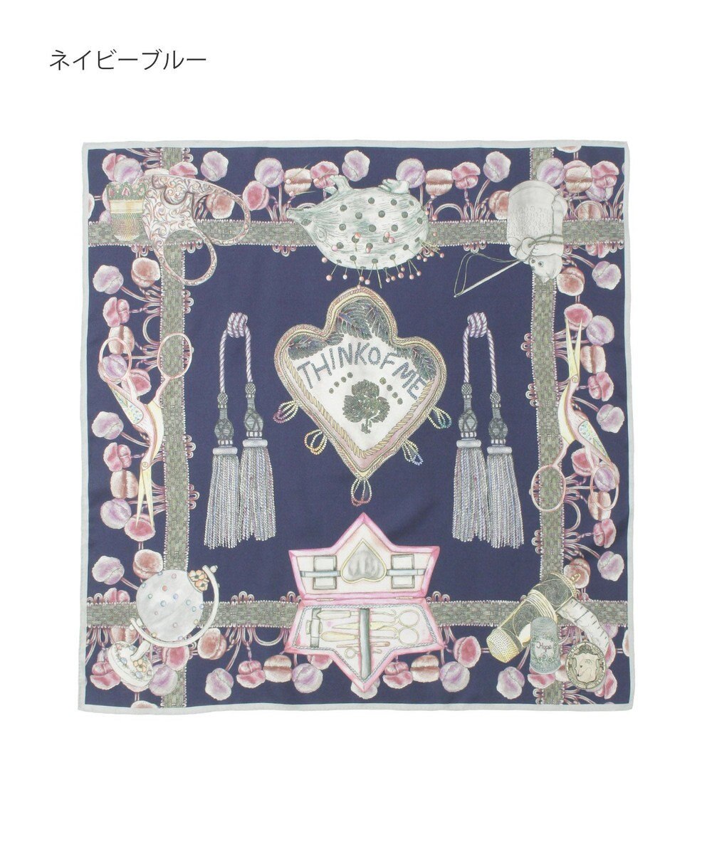 MOONBAT SWASH LONDON(スウォッシュロンドン） シルクツイルスカーフ THINK OF ME 68×68cm 日本製 