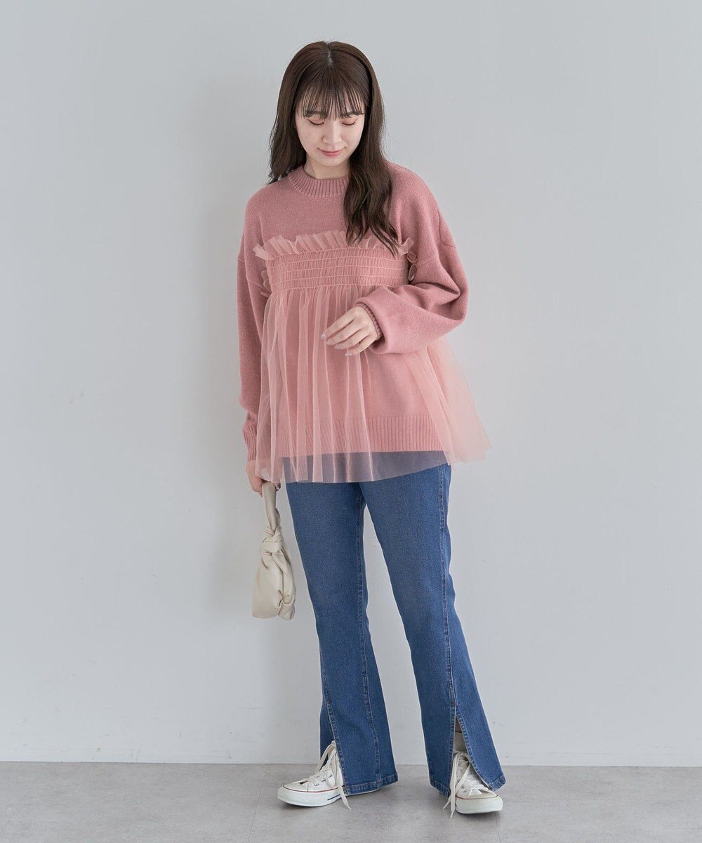 Green Parks ・ＡＮＤＳＥＡＲＣＨ　チュールレイヤードニット 