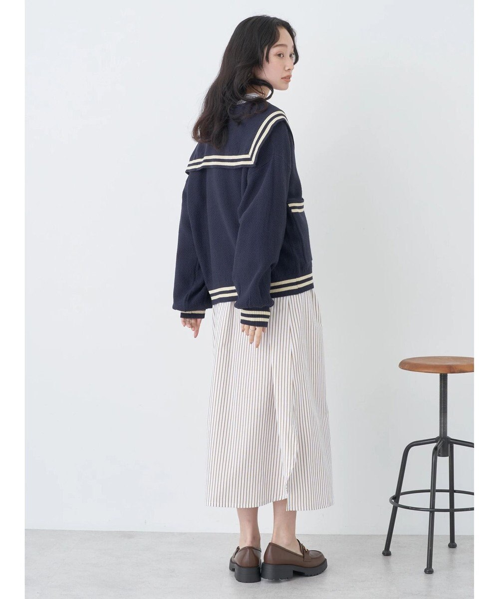 earth music&ecology セーラーニットカーディガン 