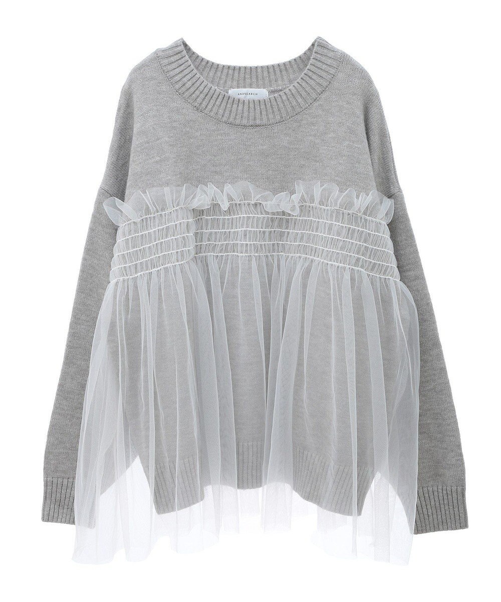 Green Parks ・ＡＮＤＳＥＡＲＣＨ　チュールレイヤードニット 