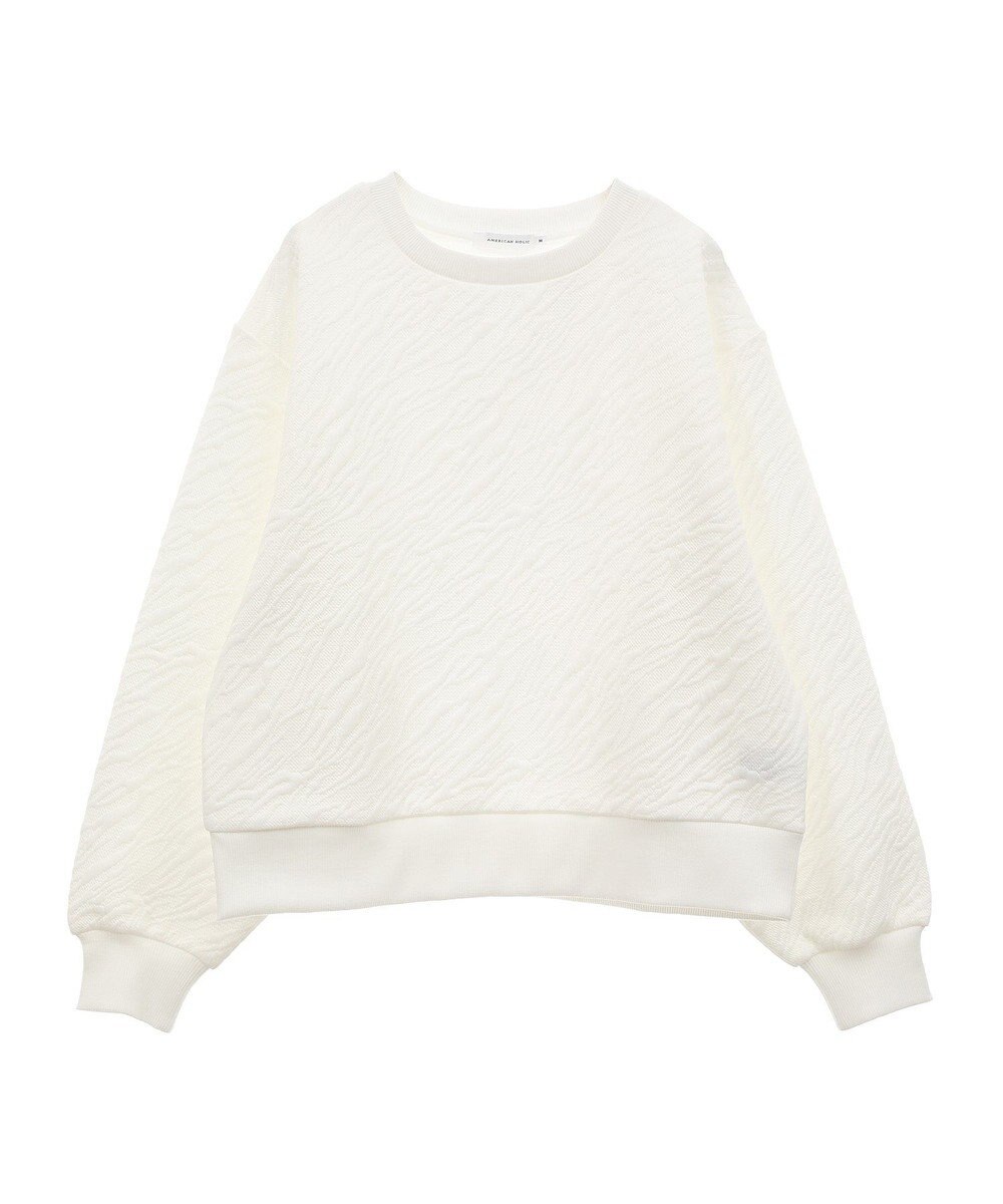 AMERICAN HOLIC ゼブラ柄ジャガードカットプルオーバー 