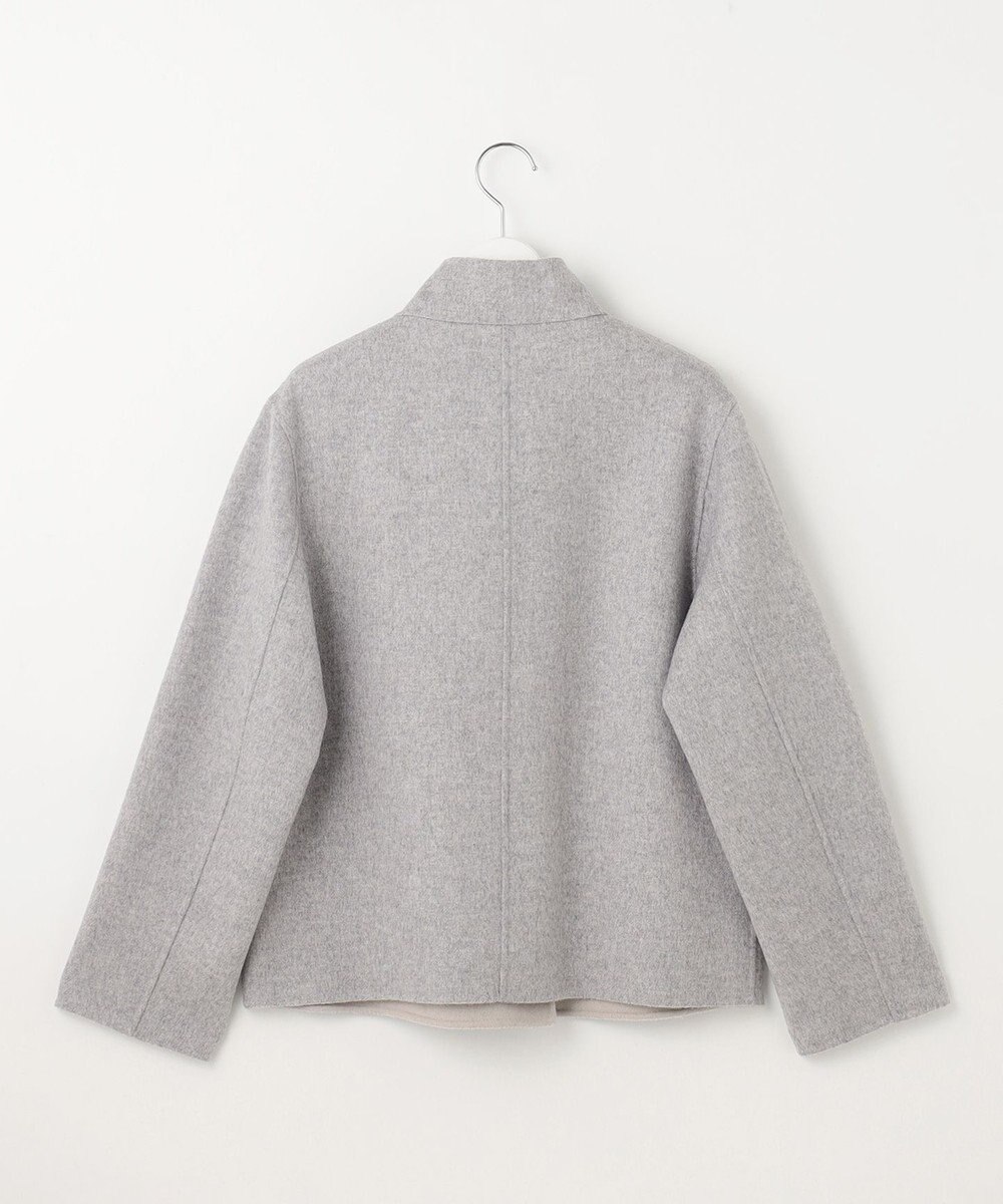 J.PRESS LADIES 【リバーシブル】ウールナイロンリバー スタンドカラー コート 