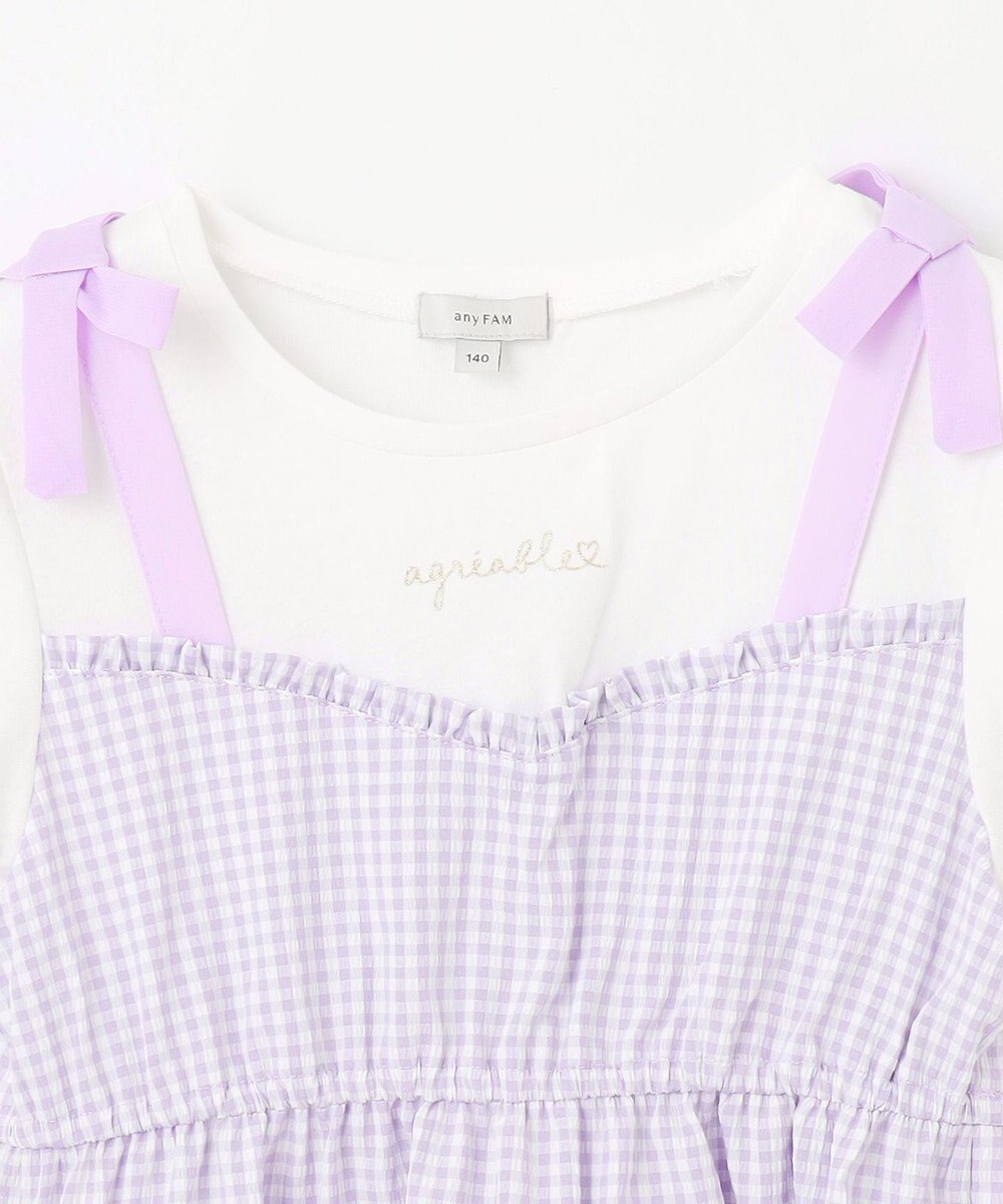 ANY KIDS サッカー ギンガム ワンピース 