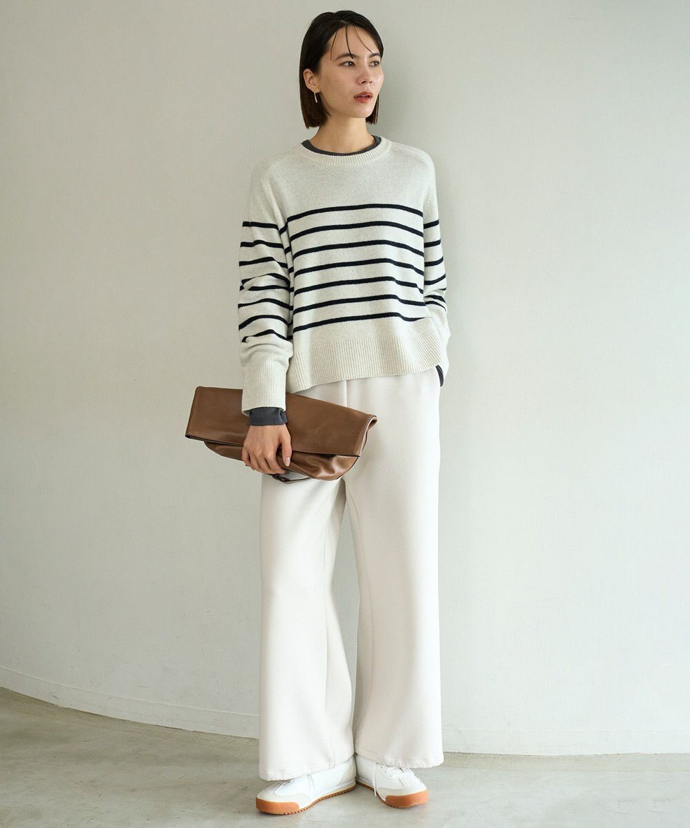 UNFILO カシミヤブレンド クルーネックニット 