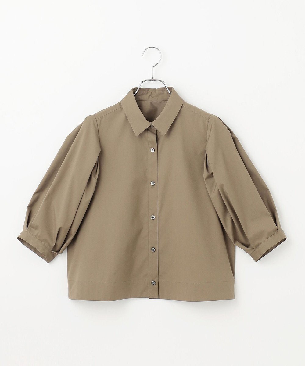 #Newans 【イージーケア】タックスリーブショート丈シャツ 