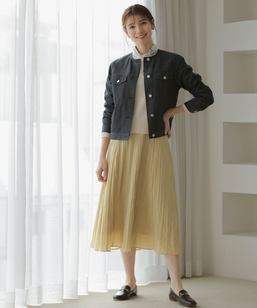 J.PRESS LADIES 【洗える】Reeves  Shine クルーネック ニット 