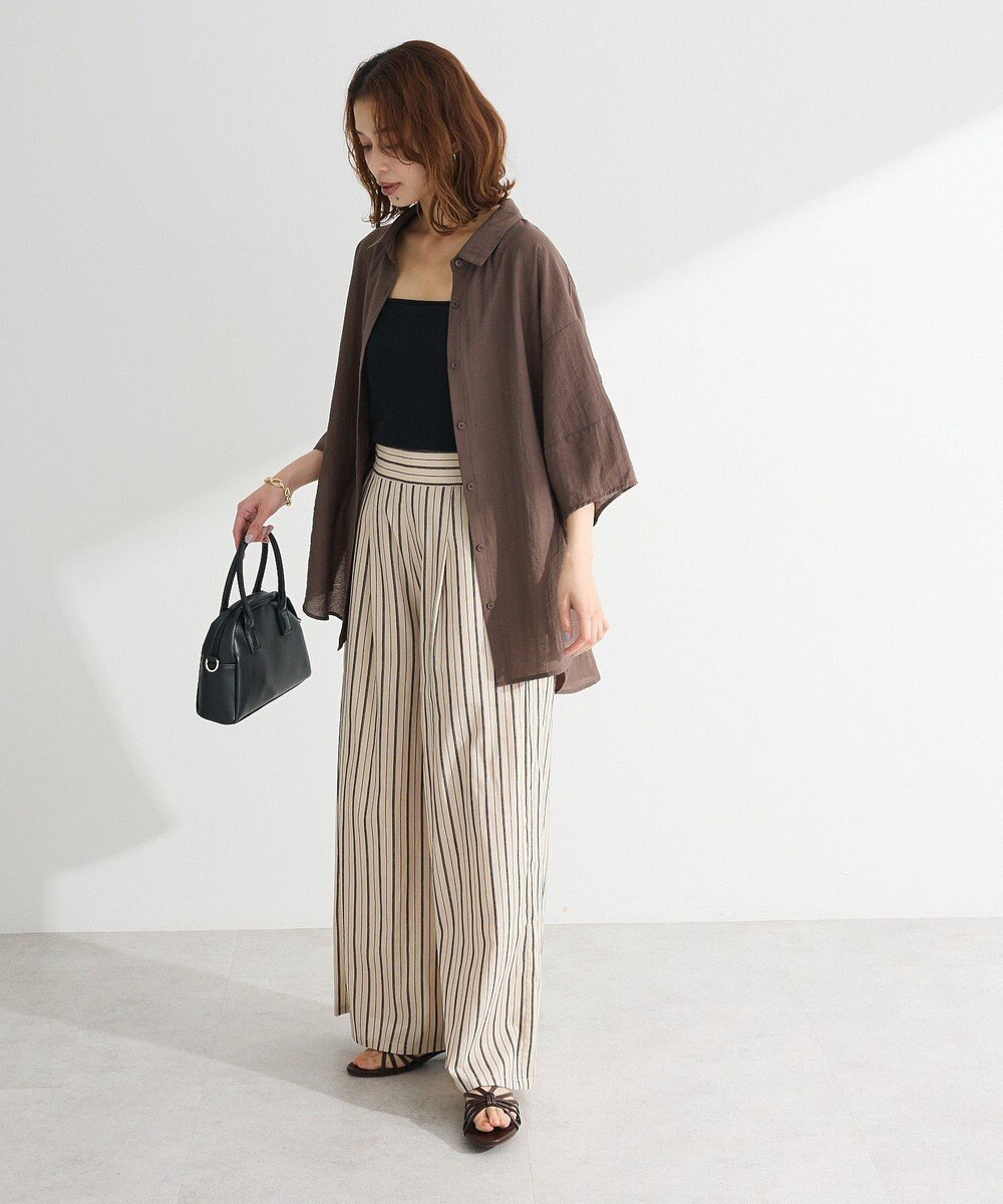 Green Parks ・ＥＬＥＮＣＡＲＥ　ＤＵＥ　ストライプワイドパンツ 