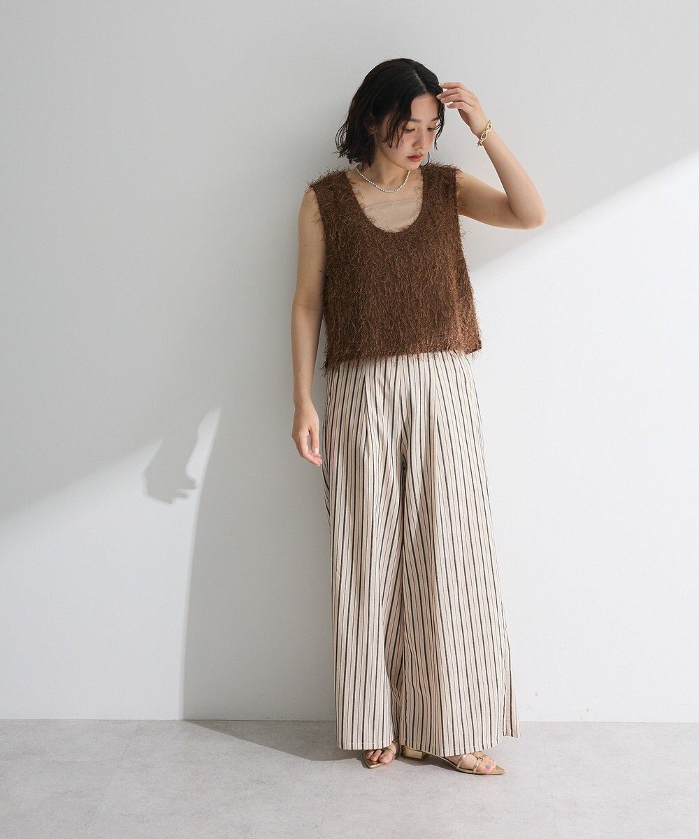 Green Parks ・ＥＬＥＮＣＡＲＥ　ＤＵＥ　ストライプワイドパンツ 