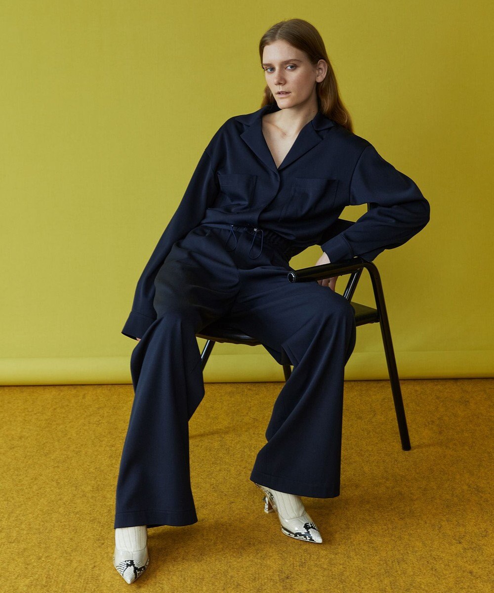 uncrave 【洗える】ギャバジン ドロストパンツ（uncrave WHITE） 