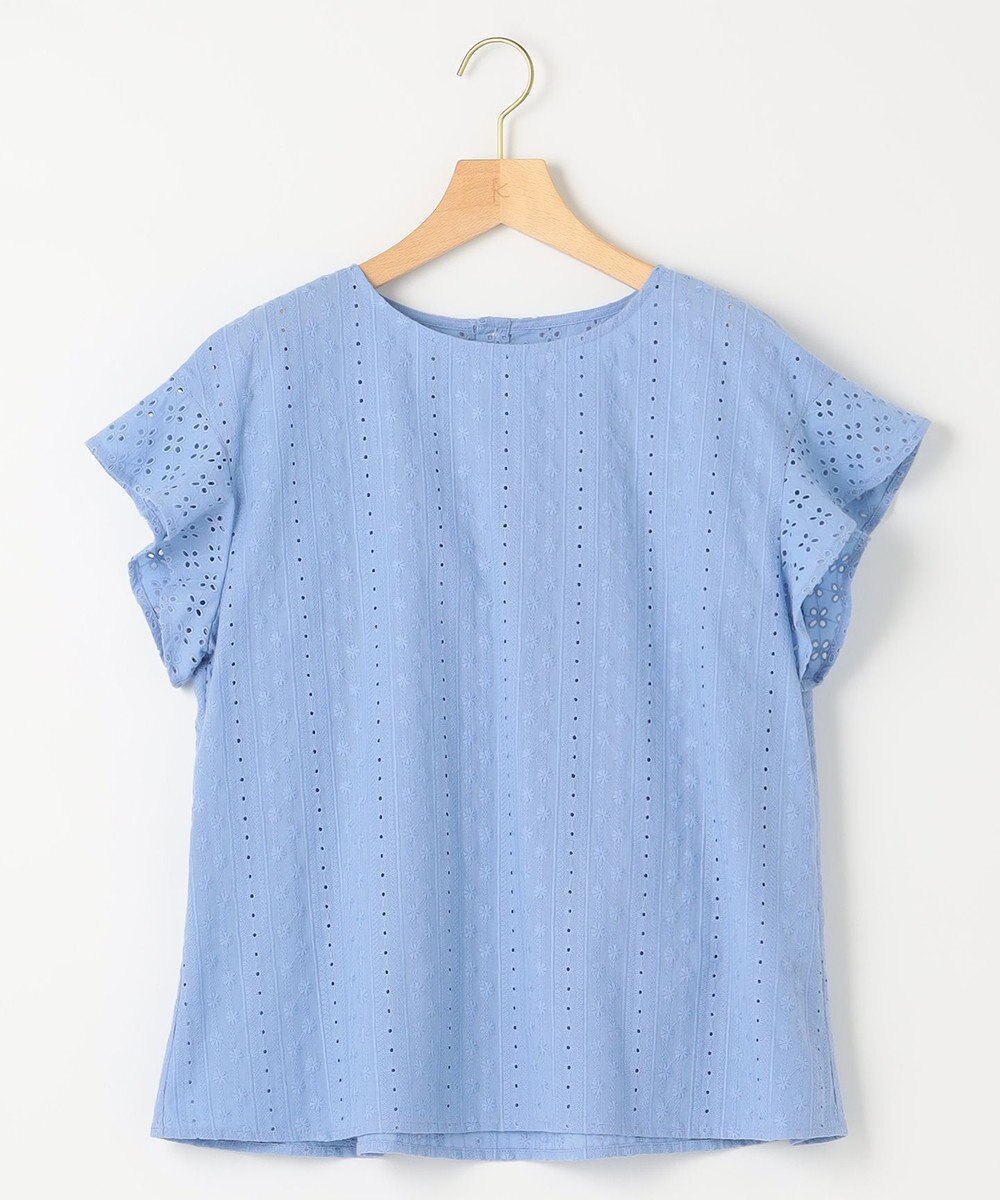 組曲 S エンブロイダリーレースフレンチスリーブ ブラウス 