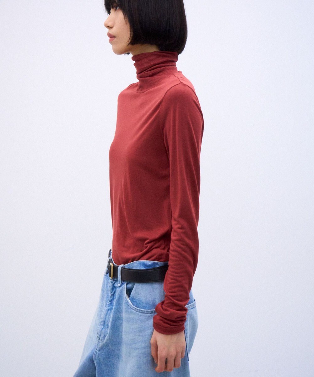 ATON MODAL SILK JERSEY | タートルネックプルオーバー 
