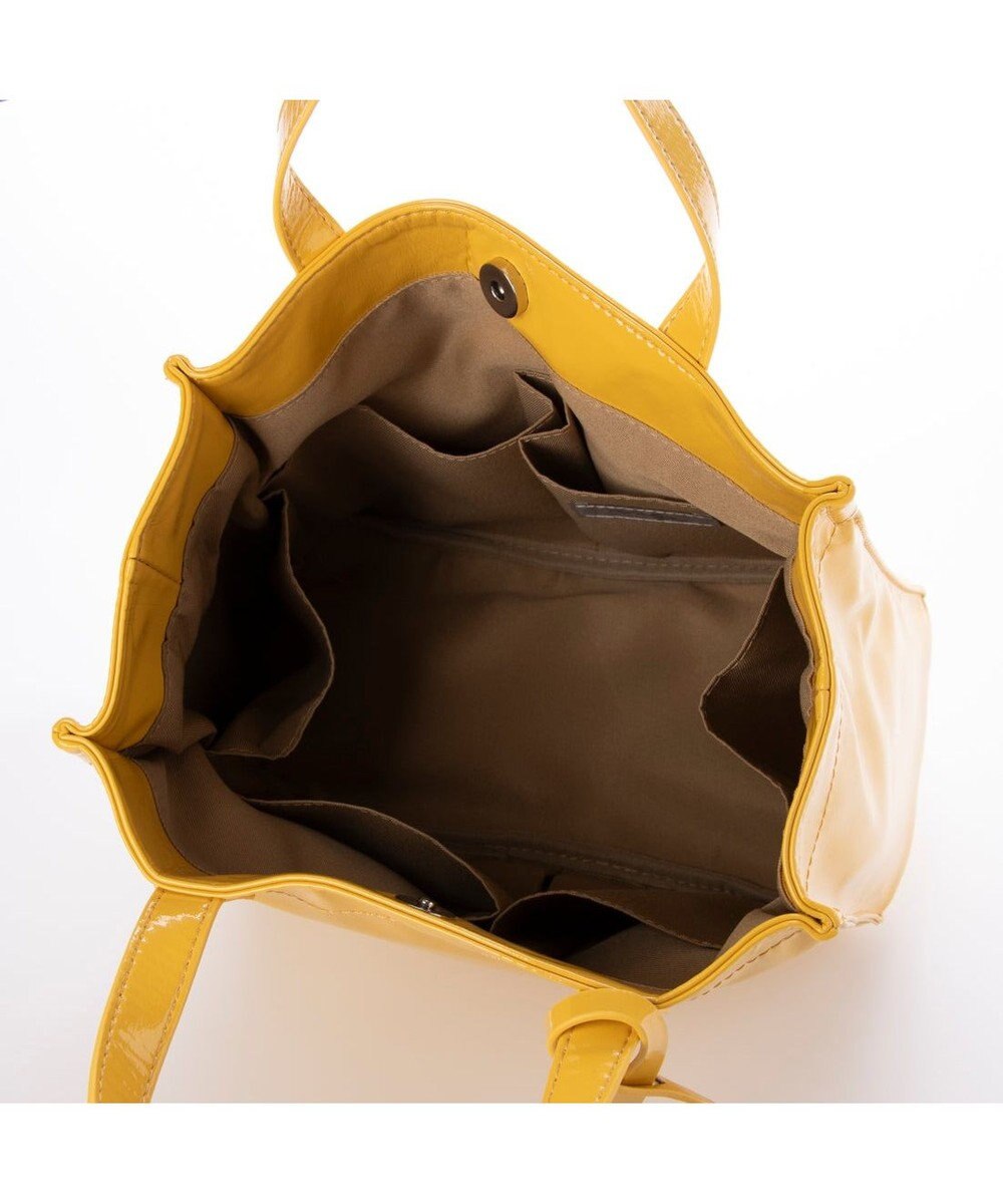 UNBILLION カシュカシュ cachecache / ソフトエナメルスクエア手提げトートS 