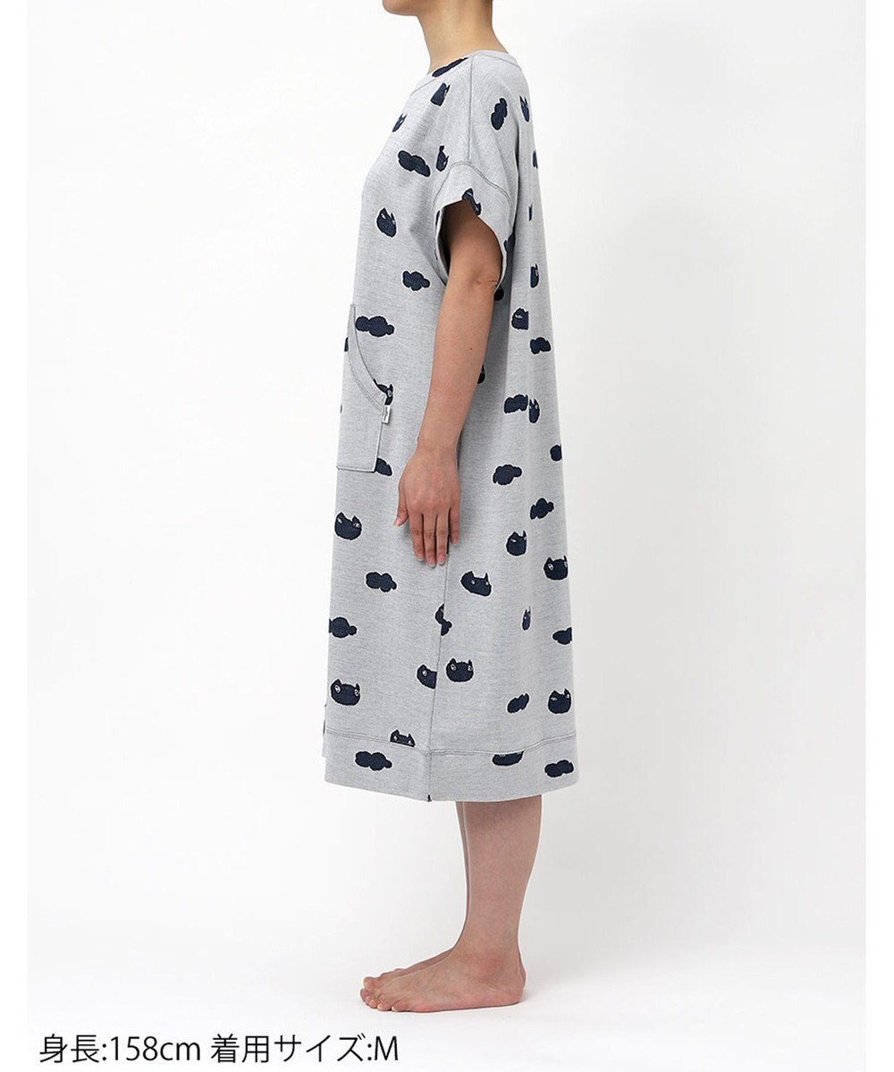 tsumori chisato SLEEP ツモリチサト ワンピース 綿100%(本体) ジャカード 4分袖 ロング丈 レディース UNX105/ワコール 